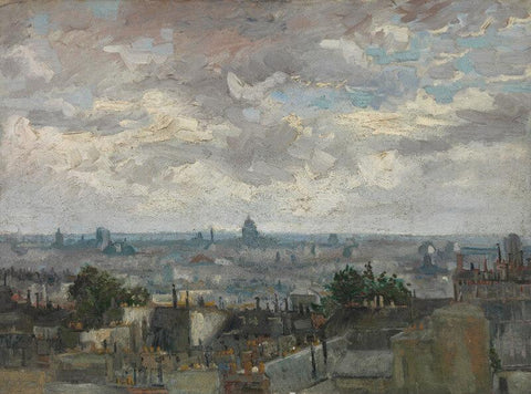 View Of Paris - Large Art Prints by Vincent Van Gogh