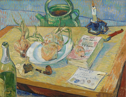 Still Life With A Plate Of Onions - Posters by Vincent Van Gogh