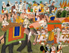 Krishna Abducting Rukmini - Vintage Indian Miniature Art Painting - Canvas Prints