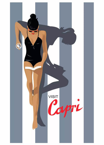 Vintage Poster - Visit Capri by Travel