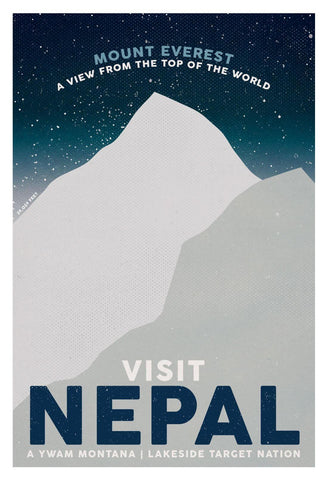 Vintage Poster - Visit Nepal - Art Prints