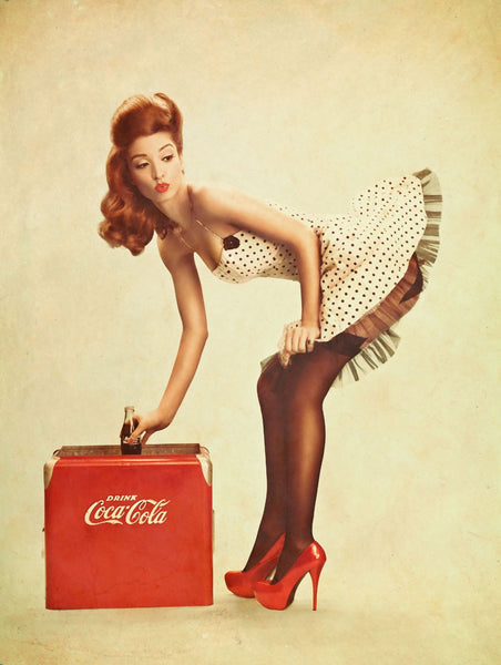 Vintage Art - Coca Cola Poster - Framed Prints