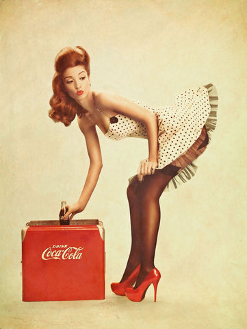 Vintage Art - Coca Cola Poster - Large Art Prints by Christopher Noel