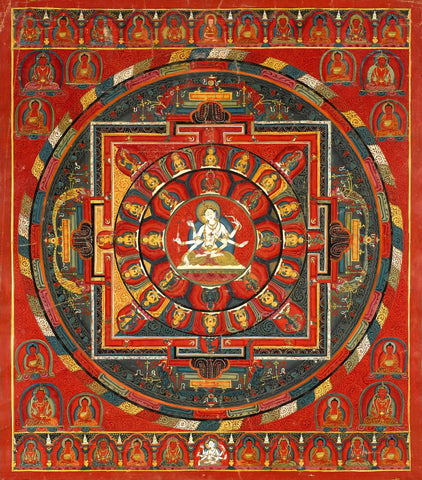 Ushnishavijaya Mandala c1500 - Framed Prints by Anonymous Artist