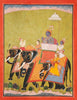 Vintage Indian Art - Lord Rama And Lakshmana Riding An Elephant - Framed Prints