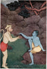 Vintage Indian Art - Rama Sending His Signet Ring To Sita - Vintage Indian Miniature Ramayan Painting - Life Size Posters