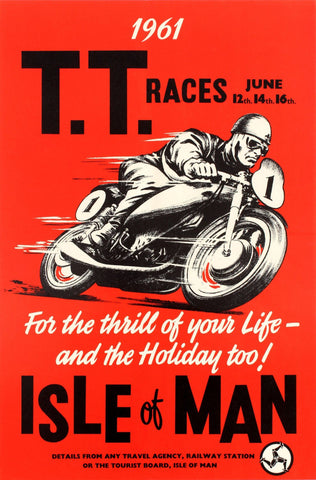 Vintage Isle of Man TT Race poster by Ana Vans