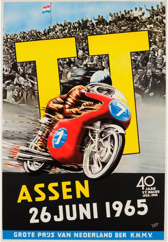 Vintage Isle of Man Tourist Trophy 1965 Poster - Art Prints