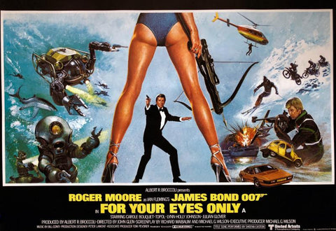 Vintage Movie Art Poster - For Your Eyes Only - Tallenge Hollywood James Bond Poster Collection - Life Size Posters by Tallenge Store