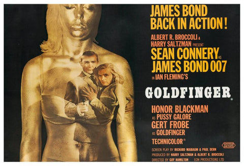 Vintage Movie Art Poster - Gold Finger - Tallenge Hollywood James Bond Poster Collection - Posters by Tallenge Store