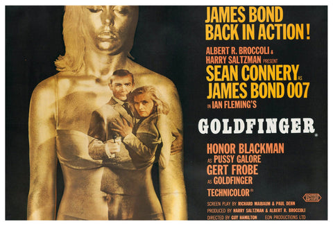 Vintage Movie Art Poster - Gold Finger - Tallenge Hollywood James Bond Poster Collection by Tallenge Store