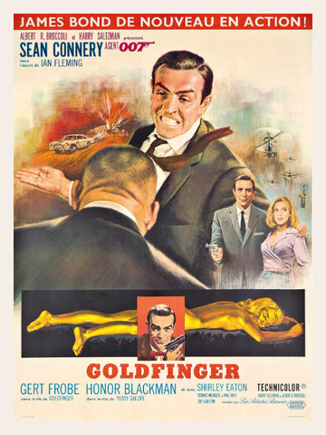 Vintage Movie Art Poster - Goldfinger - Tallenge Hollywood James Bond Poster Collection by Tallenge Store