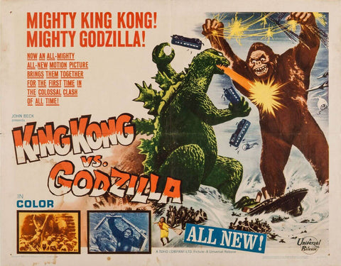 Vintage Movie Art Poster - King Kong Vs Godzilla - Tallenge Hollywood Poster Collection - Life Size Posters