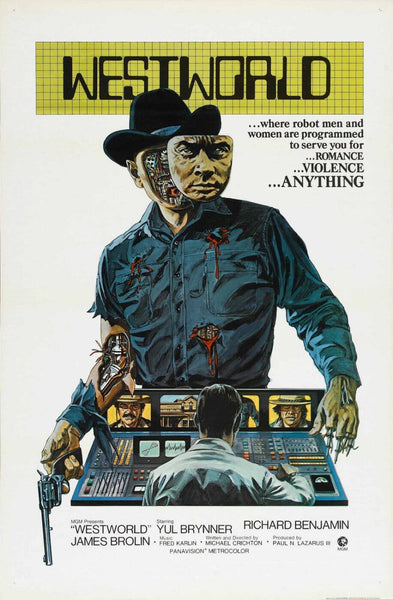 Vintage Movie Poster- WestWorld -Yul Bryner - Hollywood Collection - Framed Prints