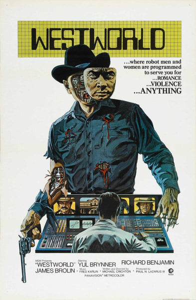 Vintage Movie Poster- WestWorld -Yul Bryner - Hollywood Collection - Art Prints