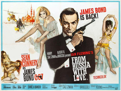 Vintage Movie Robert McGinnis Art Poster - From Russia With Love - Tallenge Hollywood James Bond Poster Collection - Life Size Posters by Tallenge Store