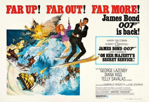Vintage Movie Robert McGinnis Art Poster - On Her Majestys Secret Service - Tallenge Hollywood James Bond Poster Collection - Framed Prints by Tallenge Store