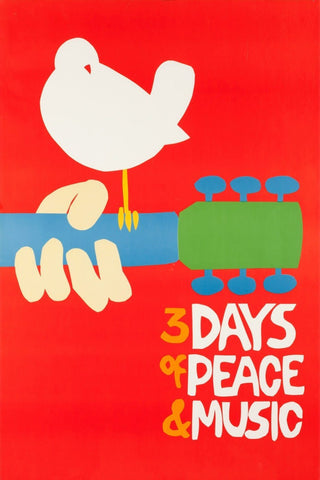 Vintage Music Poster - Americana - Woodstock - Posters by Tallenge Store