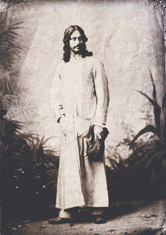 Vintage Photograph Of A Young Rabindranath Tagore by Megaduta Sharma