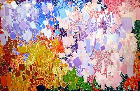 Violet Sunlight - Lynne Drexler - Abstract Floral Painitng by Lynne Drexler