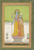 Vishnu And Lakshmi - Late 18Th Century -Vintage Indian Miniature Art Painting - Art Prints