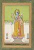 Vishnu And Lakshmi - Late 18Th Century -Vintage Indian Miniature Art Painting - Framed Prints