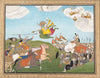 Vishnu As Varaha, The Boar Avatar, Slays Banasur, A Demon - C.1800 -  Vintage Indian Miniature Art Painting - Large Art Prints