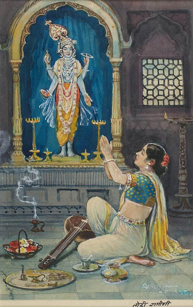 Vishnu Puja - M V Dhurandhar - Art Prints