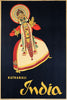 Visit India - Kathakali - Vintage Travel Poster - Canvas Prints