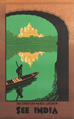 Visit India - Lucknow - Vintage Travel Poster - Canvas Prints