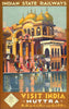 Visit India - Mathura - Vintage Travel Poster - Canvas Prints