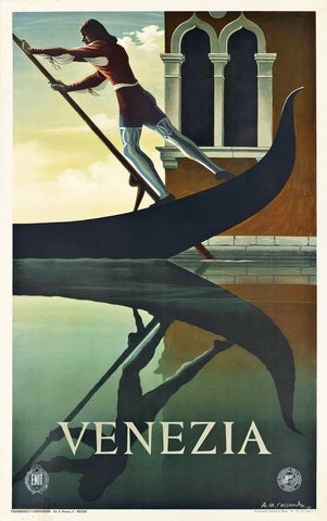 Visit Venice - Vintage Travel Poster - Large Art Prints
