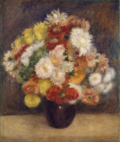 Bouquet of Chrysanthemums - Large Art Prints by Pierre-Auguste Renoir