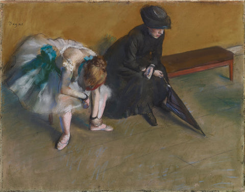 Waiting - Large Art Prints by Edgar Degas