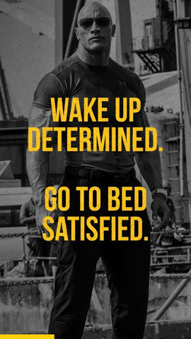 Wake Up Determined - Dwayne (The Rock) Johnson - Canvas Prints