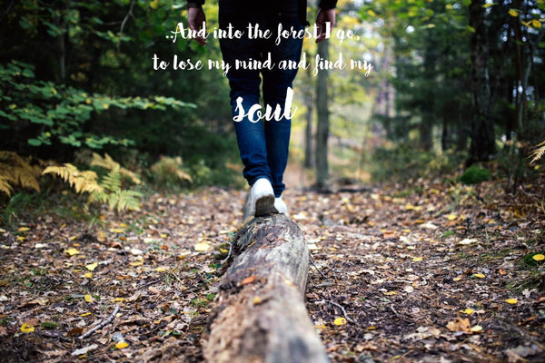Wanderlust - Inspirational Quote - And Into The Forest I Go To Lose My Mind And Find My Soul - Large Art Prints
