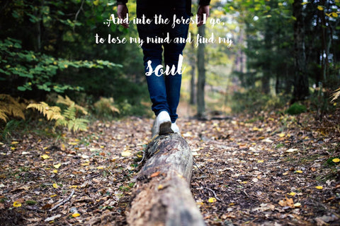 Wanderlust - Inspirational Quote - And Into The Forest I Go To Lose My Mind And Find My Soul - Large Art Prints