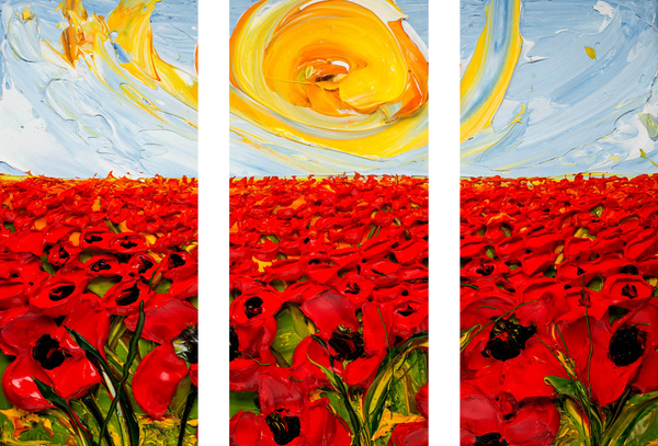 Warm Sunshine On A Field Of Flowers by Christopher Noel - Art Panels