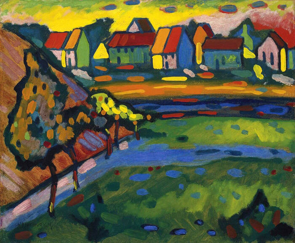 Wassily Kandinsky - Bayerisches Dorf mit Feld - Canvas Prints
