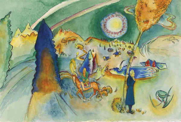 Watercolor For Poul Bjerre (Aquarell für Poul Bjerre) - Wassily Kandinsky - Canvas Prints