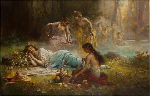 Water Nymphs – A Dream in the Forest - Framed Prints by Hans Zatzka