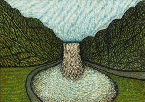 Waterfall - Morris Hirshfield - Folk Art Painting - Art Prints