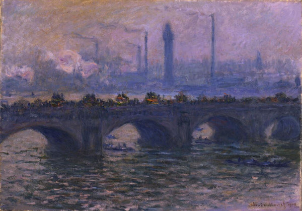 Waterloo Bridge (Pont de Waterloo) - Claude Monet Painting – Impressionist Art - Framed Prints