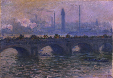 Waterloo Bridge (Pont de Waterloo) - Claude Monet Painting –  Impressionist Art - Canvas Prints