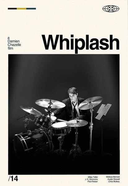 Whiplash - Miles Teller J K Simmons - Hollywood Movie Art Poster - Canvas Prints
