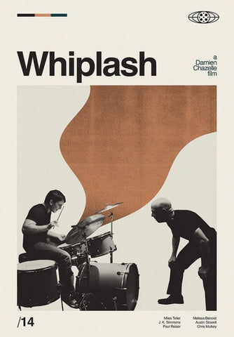 Whiplash - Miles Teller J K Simmons - Hollywood Movie Poster 3 - Art Prints by Tallenge