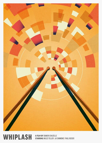 Whiplash - Miles Teller J K Simmons - Hollywood Movie Poster 7 - Art Prints by Tallenge
