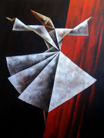 Whirling Dervish - Contemporary Painting - Large Art Prints by Bryan Mathew