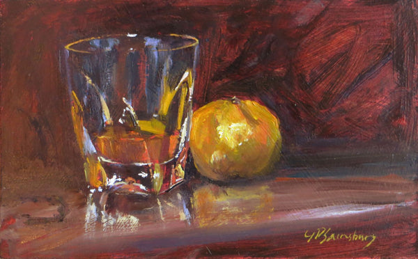 Whiskey And Orange Still Life Artwork - Canvas Prints