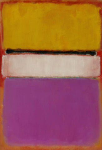 White Center (Yellow, Pink and Lavender on Rose) - Mark Rothko Color Field Painting - Art Prints